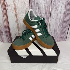 Adidas Daily 3.0 Collegiate Green Sneakers w/ White Stripes US Men's Size 8-1/2